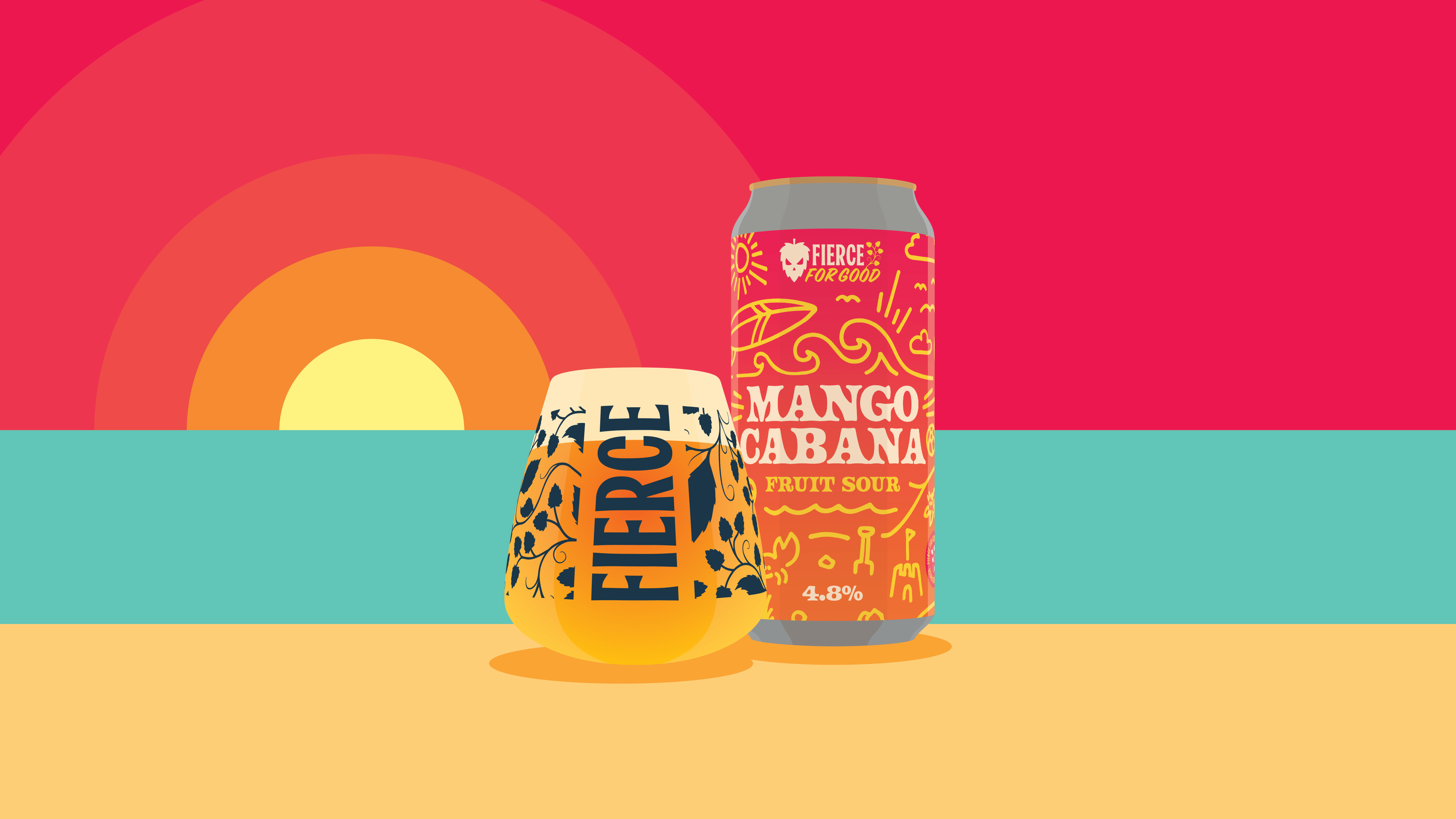 Mango Cabana is a mango sour beer from Fierce Beer. It is available to pre-order