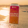 Mango Cabana fruit sour can with sunset beach background